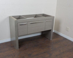 Bellaterra Home Vanity BellaTerra Home 55.3 in Single sink vanity-Gray-White Marble 804380-R-GY-WH