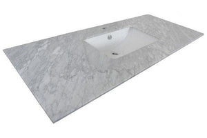 Bellaterra Home Vanity BellaTerra Home 55.3 in Single sink vanity-Gray-White Marble 804380-R-GY-WH