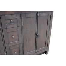 Load image into Gallery viewer, Bellaterra Home Vanity BellaTerra Home 55&quot; Double vanity in Brown Ash finish with White Carrara Top and Rectangle Sink 400100-55-BA-WM