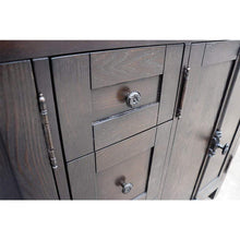 Load image into Gallery viewer, Bellaterra Home Vanity BellaTerra Home 55&quot; Double vanity in Brown Ash finish with White Carrara Top and Rectangle Sink 400100-55-BA-WM