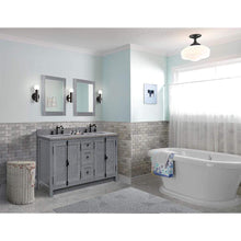 Load image into Gallery viewer, Bellaterra Home Vanity BellaTerra Home 55&quot; Double Vanity in Gray Ash finish with Gray Granite Top and Rectangle Sink 400100-55-GYA-GY