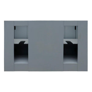 Bellaterra Home Vanity BellaTerra Home 55" Double Vanity in Gray Ash finish with Gray Granite Top and Rectangle Sink 400100-55-GYA-GY
