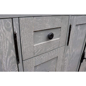 Bellaterra Home Vanity BellaTerra Home 55" Double Vanity in Gray Ash finish with Gray Granite Top and Rectangle Sink 400100-55-GYA-GY