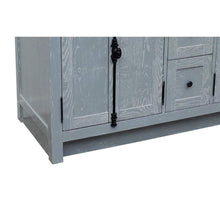 Load image into Gallery viewer, Bellaterra Home Vanity BellaTerra Home 55&quot; Double Vanity in Gray Ash finish with Gray Granite Top and Rectangle Sink 400100-55-GYA-GY