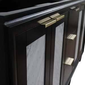 Bellaterra Home Vanity BellaTerra Home 60" Double vanity in Black finish - cabinet only 400990-60D-BL