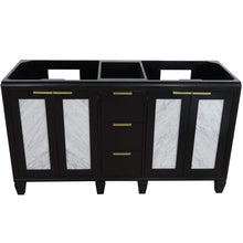 Load image into Gallery viewer, Bellaterra Home Vanity BellaTerra Home 60&quot; Double vanity in Black finish - cabinet only 400990-60D-BL
