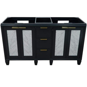 Bellaterra Home Vanity BellaTerra Home 60" Double vanity in Dark Gray finish - cabinet only 400990-60D-D