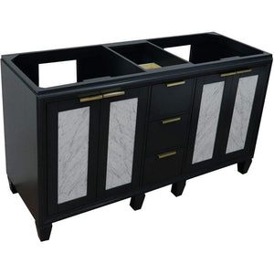Bellaterra Home Vanity BellaTerra Home 60" Double vanity in Dark Gray finish - cabinet only 400990-60D-D