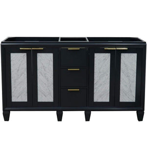 Bellaterra Home Vanity BellaTerra Home 60" Double vanity in Dark Gray finish - cabinet only 400990-60D-D