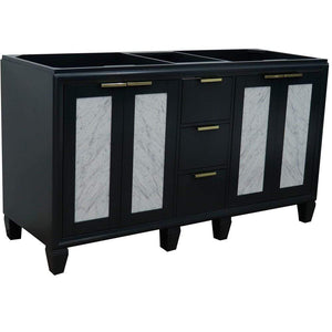 Bellaterra Home Vanity BellaTerra Home 60" Double vanity in Dark Gray finish - cabinet only 400990-60D-D