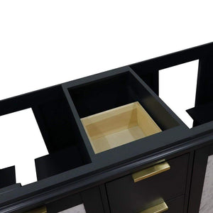 Bellaterra Home Vanity BellaTerra Home 60" Double vanity in Dark Gray finish - cabinet only 400990-60D-D