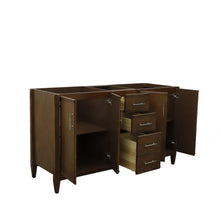 Load image into Gallery viewer, Bellaterra Home Vanity BellaTerra Home 60&quot; Double vanity in Walnut finish - cabinet only 400901-60D-WA