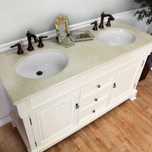 Load image into Gallery viewer, Bellaterra Home Vanity BellaTerra Home 60 in Double Sink Vanity-Wood-Cream White 205060-D-CR
