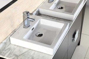 Bellaterra Home Vanity BellaTerra Home 60-inch Double Sink Vanity 500410-ES-WH-60D