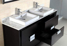 Load image into Gallery viewer, Bellaterra Home Vanity BellaTerra Home 60-inch Double Sink Vanity 500410-ES-WH-60D