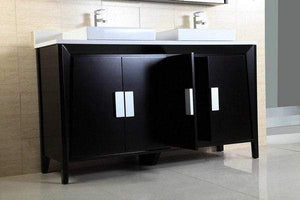 Bellaterra Home Vanity BellaTerra Home 60-inch Double Sink Vanity 500410D-ES-WH-60D