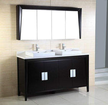 Load image into Gallery viewer, Bellaterra Home Vanity BellaTerra Home 60-inch Double Sink Vanity 500410D-ES-WH-60D