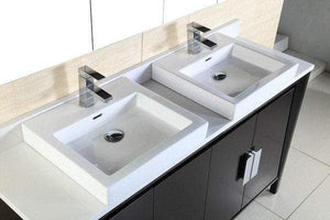 Bellaterra Home Vanity BellaTerra Home 60-inch Double Sink Vanity 500410D-ES-WH-60D