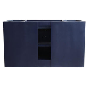 Bellaterra Home Vanity BellaTerra Home 60" Single sink vanity in Blue finish - cabinet only 400700-60S-BU