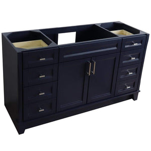 Bellaterra Home Vanity BellaTerra Home 60" Single sink vanity in Blue finish - cabinet only 400700-60S-BU