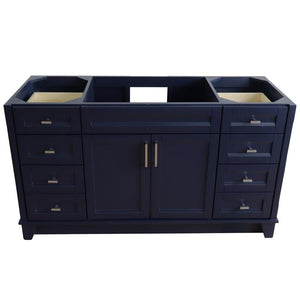 Bellaterra Home Vanity BellaTerra Home 60" Single sink vanity in Blue finish - cabinet only 400700-60S-BU
