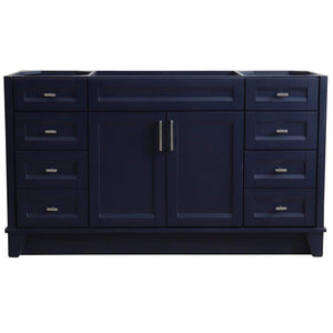 Bellaterra Home Vanity BellaTerra Home 60" Single sink vanity in Blue finish - cabinet only 400700-60S-BU