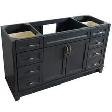 Load image into Gallery viewer, Bellaterra Home Vanity BellaTerra Home 60&quot; Single sink vanity in Dark Gray finish - cabinet only 400700-60S-DG