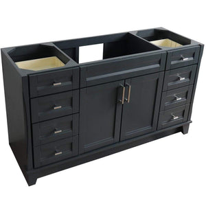 Bellaterra Home Vanity BellaTerra Home 60" Single sink vanity in Dark Gray finish - cabinet only 400700-60S-DG
