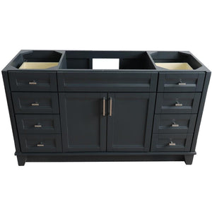 Bellaterra Home Vanity BellaTerra Home 60" Single sink vanity in Dark Gray finish - cabinet only 400700-60S-DG