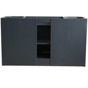 Bellaterra Home Vanity BellaTerra Home 60" Single sink vanity in Dark Gray finish - cabinet only 400700-60S-DG