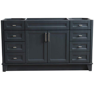 Bellaterra Home Vanity BellaTerra Home 60" Single sink vanity in Dark Gray finish - cabinet only 400700-60S-DG