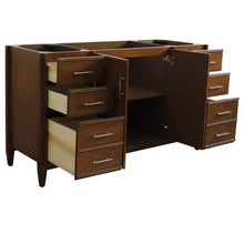 Load image into Gallery viewer, Bellaterra Home Vanity BellaTerra Home 60&quot; Single sink vanity in Walnut finish - cabinet only 400901-60S-WA