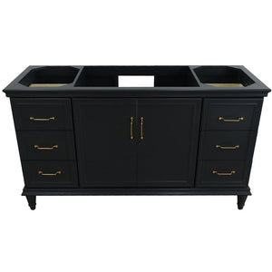 Bellaterra Home Vanity BellaTerra Home 60" Single vanity in Dark Gray finish- cabinet only 400800-60S-DG