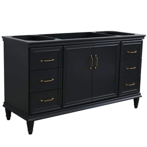 Bellaterra Home Vanity BellaTerra Home 60" Single vanity in Dark Gray finish- cabinet only 400800-60S-DG