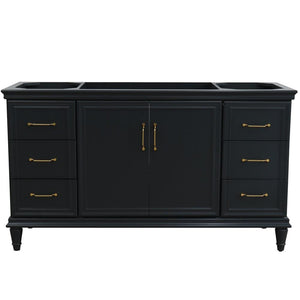Bellaterra Home Vanity BellaTerra Home 60" Single vanity in Dark Gray finish- cabinet only 400800-60S-DG