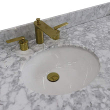 Load image into Gallery viewer, Bellaterra Home Vanity BellaTerra Home 61&quot; Double sink vanity in Black finish with White carrara marble and oval sink 400990-61D-BL-WMO