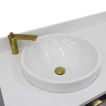 Load image into Gallery viewer, Bellaterra Home Vanity BellaTerra Home 61&quot; Double sink vanity in Black finish with White quartz and round sink 400990-61D-BL-WERD