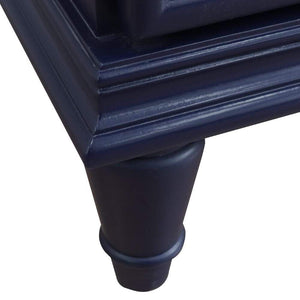 Bellaterra Home Vanity BellaTerra Home 61" Double sink vanity in Blue finish and Black galaxy granite and round sink 400800-61D-BU-BGRD