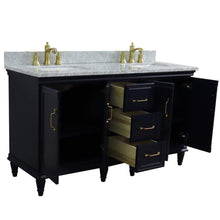 Load image into Gallery viewer, Bellaterra Home Vanity BellaTerra Home 61&quot; Double sink vanity in Blue finish and White carrara marble and rectangle sink 400800-61D-BU-WMR