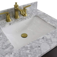 Load image into Gallery viewer, Bellaterra Home Vanity BellaTerra Home 61&quot; Double sink vanity in Dark Gray finish and White Carrara marble and rectangle sink 400800-61D-DG-WMR