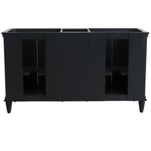 Load image into Gallery viewer, Bellaterra Home Vanity BellaTerra Home  61&quot; Double sink vanity in Dark Gray finish and White quartz and rectangle sink 400800-61D-DG-WER