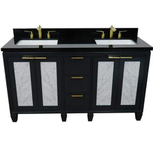 Load image into Gallery viewer, Bellaterra Home Vanity BellaTerra Home 61&quot; Double sink vanity in Dark Gray finish with Black galaxy granite and rectangle sink 400990-61D-DG-BGR
