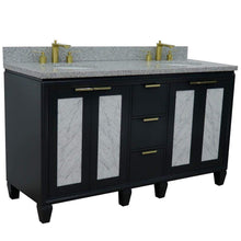 Load image into Gallery viewer, Bellaterra Home Vanity BellaTerra Home 61&quot; Double sink vanity in Dark Gray finish with Gray granite and oval sink 400990-61D-DG-GYO