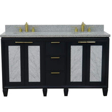 Load image into Gallery viewer, Bellaterra Home Vanity BellaTerra Home 61&quot; Double sink vanity in Dark Gray finish with Gray granite and oval sink 400990-61D-DG-GYO