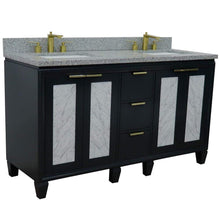 Load image into Gallery viewer, Bellaterra Home Vanity BellaTerra Home 61&quot; Double sink vanity in Dark Gray finish with Gray granite and rectangle sink 400990-61D-DG-GYR