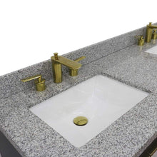 Load image into Gallery viewer, Bellaterra Home Vanity BellaTerra Home 61&quot; Double sink vanity in Dark Gray finish with Gray granite and rectangle sink 400990-61D-DG-GYR