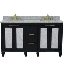 Load image into Gallery viewer, Bellaterra Home Vanity BellaTerra Home 61&quot; Double sink vanity in Dark Gray finish with Gray granite and rectangle sink 400990-61D-DG-GYR