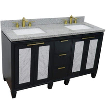 Load image into Gallery viewer, Bellaterra Home Vanity BellaTerra Home 61&quot; Double sink vanity in Dark Gray finish with Gray granite and rectangle sink 400990-61D-DG-GYR