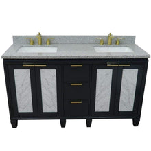 Load image into Gallery viewer, Bellaterra Home Vanity BellaTerra Home 61&quot; Double sink vanity in Dark Gray finish with Gray granite and rectangle sink 400990-61D-DG-GYR