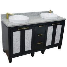 Load image into Gallery viewer, Bellaterra Home Vanity BellaTerra Home 61&quot; Double sink vanity in Dark Gray finish with Gray granite and round sink 400990-61D-DG-GYRD
